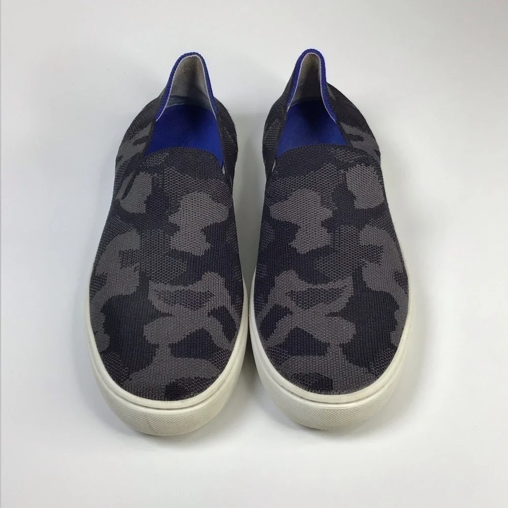 Rothy’s The Original Slip on Sneaker in Grey Camo Size 10.